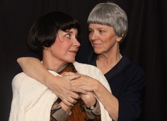 Pam Matthews as Alice B. Toklas and Anne McEvoy as Gertrude Stein in G.S. Photo credit: Antonio Feo