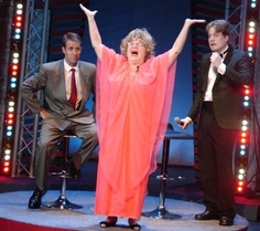 Kevin Charnas as John Doe, Lissy Gulick as Aunt Jane Doe, Lew Wallace as TV Program Host Mike; Photo Credits: Todd Krispinsky 